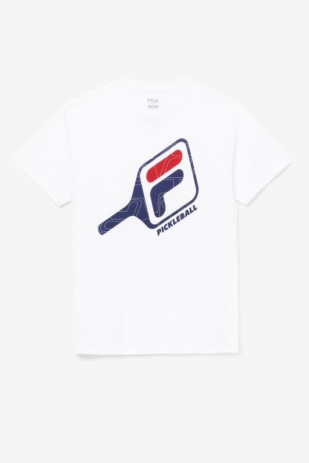 Fila White Pickleball Paddle Tee