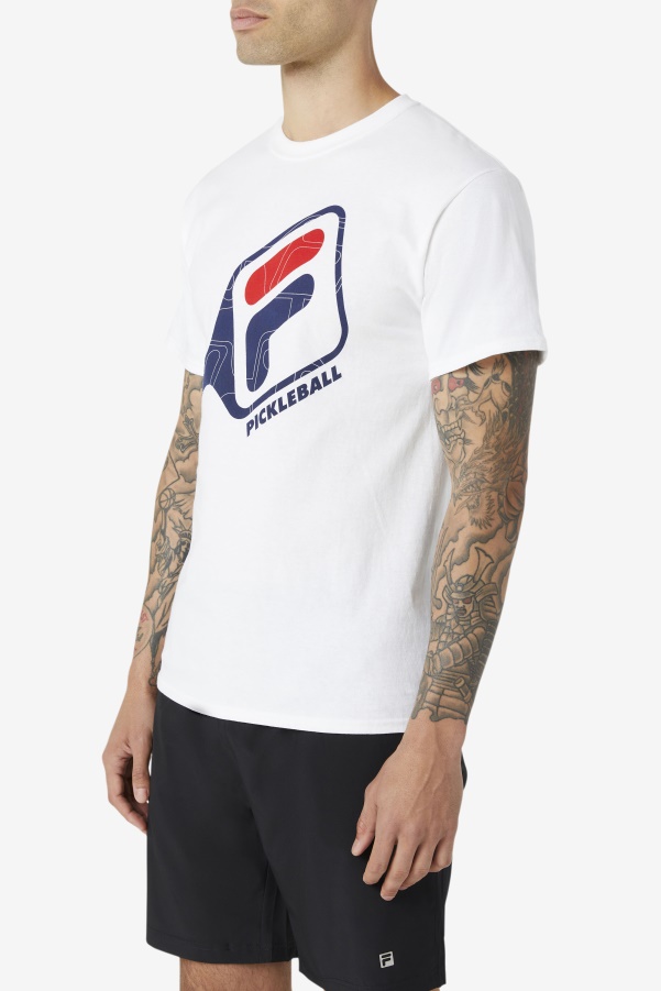 Fila White Pickleball Paddle Tee