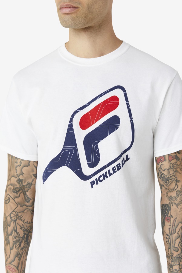 Fila White Pickleball Paddle Tee