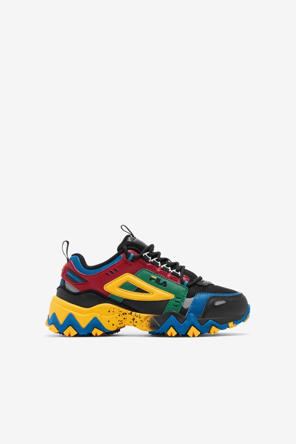 Black/Rio Red/Imperial Blue Big Kids' Oakmont TR Fila