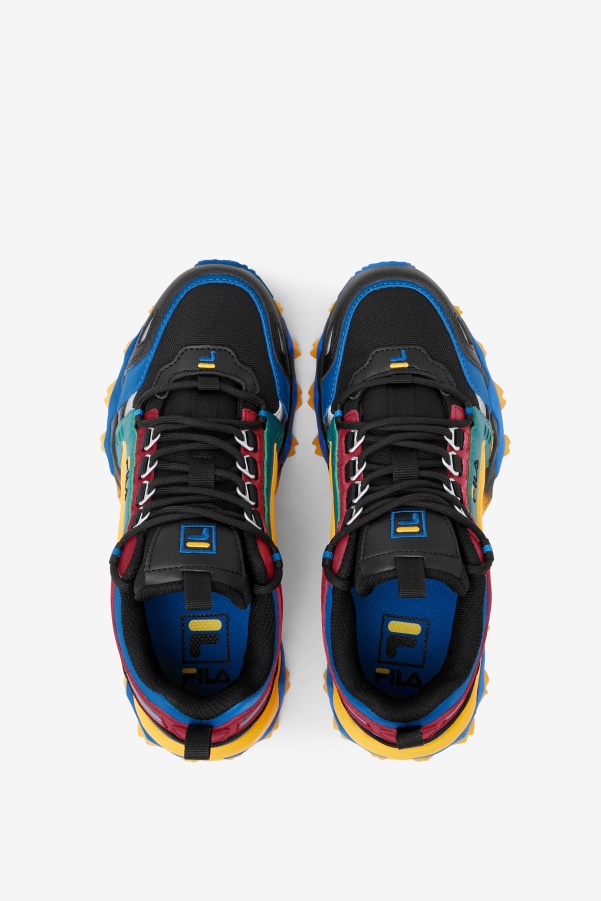 Black/Rio Red/Imperial Blue Big Kids' Oakmont TR Fila