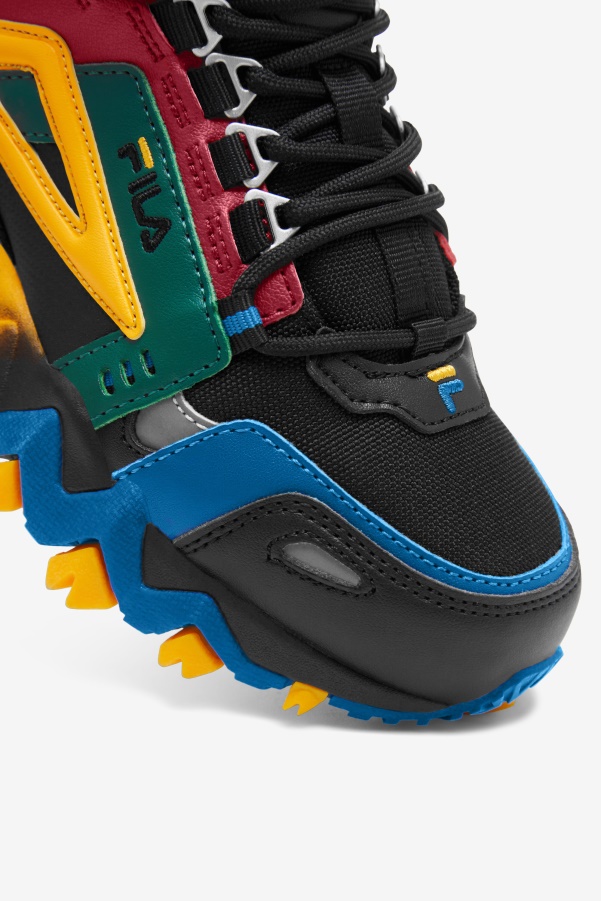 Black/Rio Red/Imperial Blue Big Kids' Oakmont TR Fila
