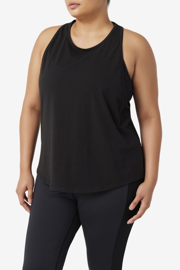 Fila Black Fi-Lux Long Tank Top