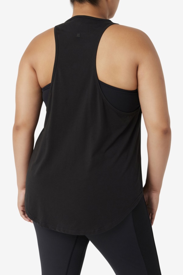 Fila Black Fi-Lux Long Tank Top