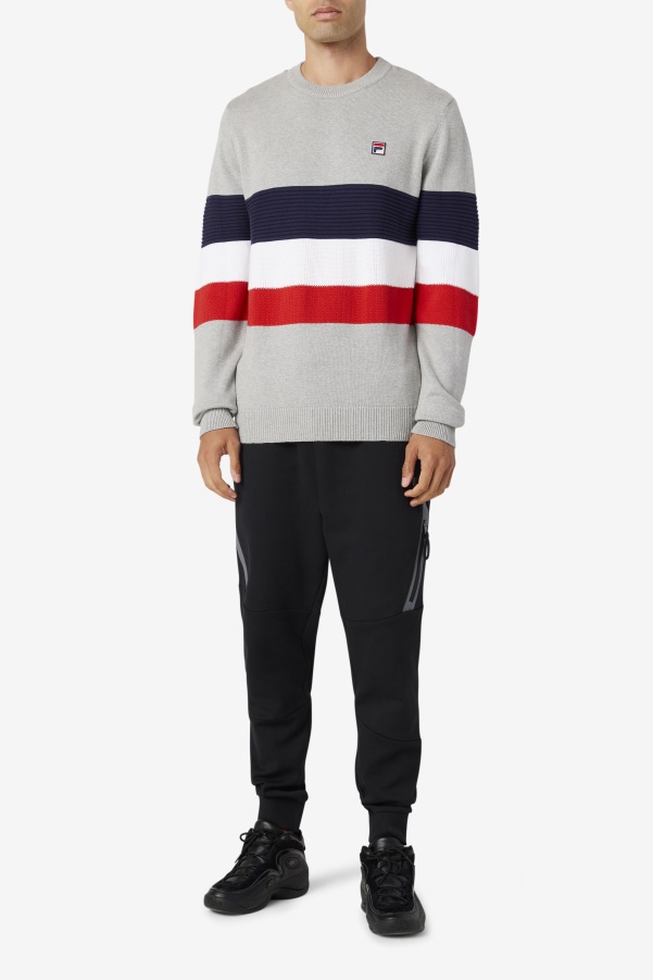 Light Grey Marl/Peacoat/White Fila Willkie Sweater