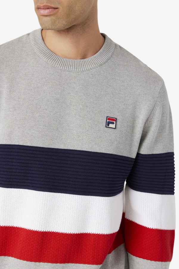Light Grey Marl/Peacoat/White Fila Willkie Sweater