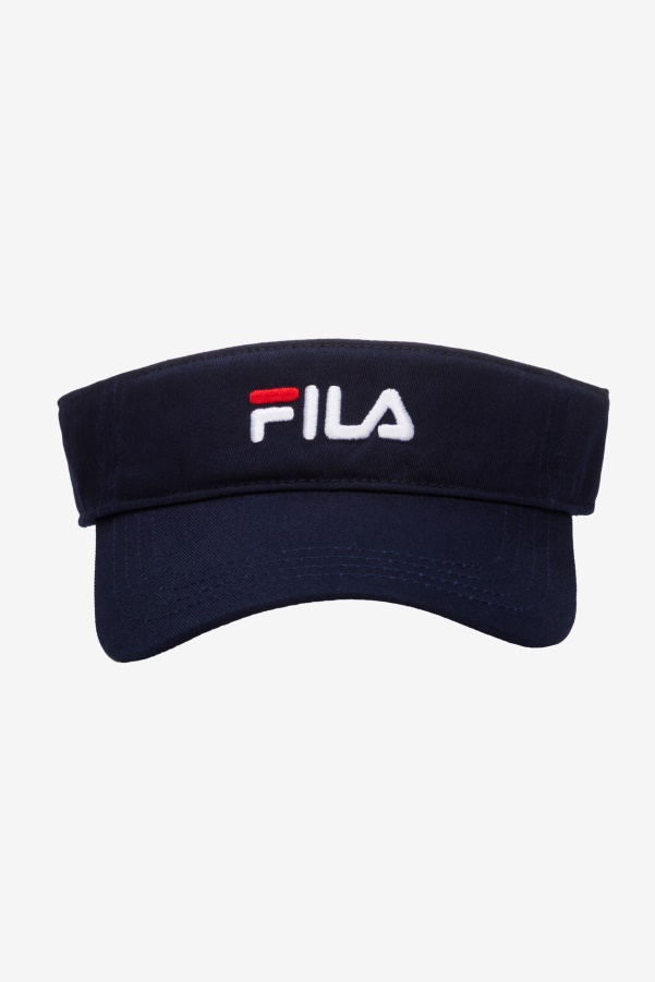 Embroidered Visor Navy Fila