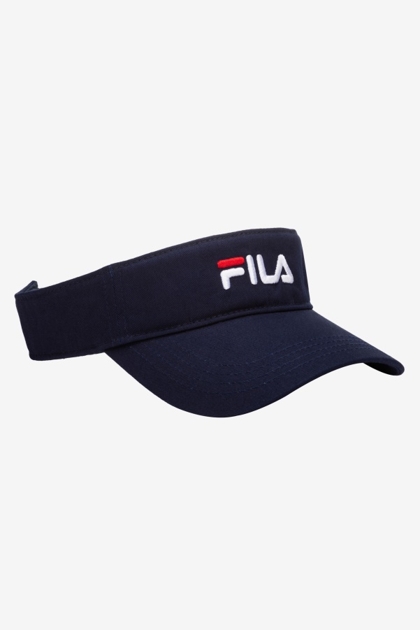 Embroidered Visor Navy Fila