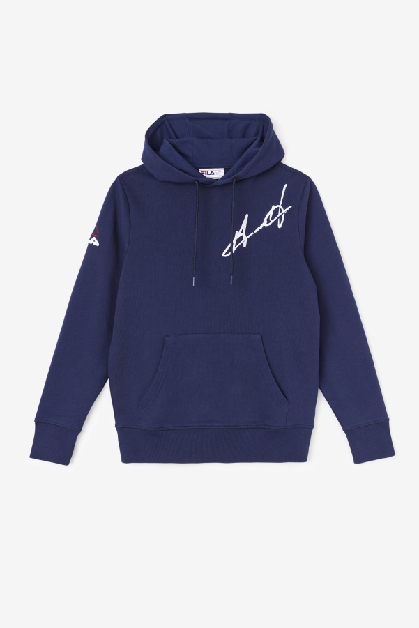 Navy Grant Hill Lazarus Hoodie Fila
