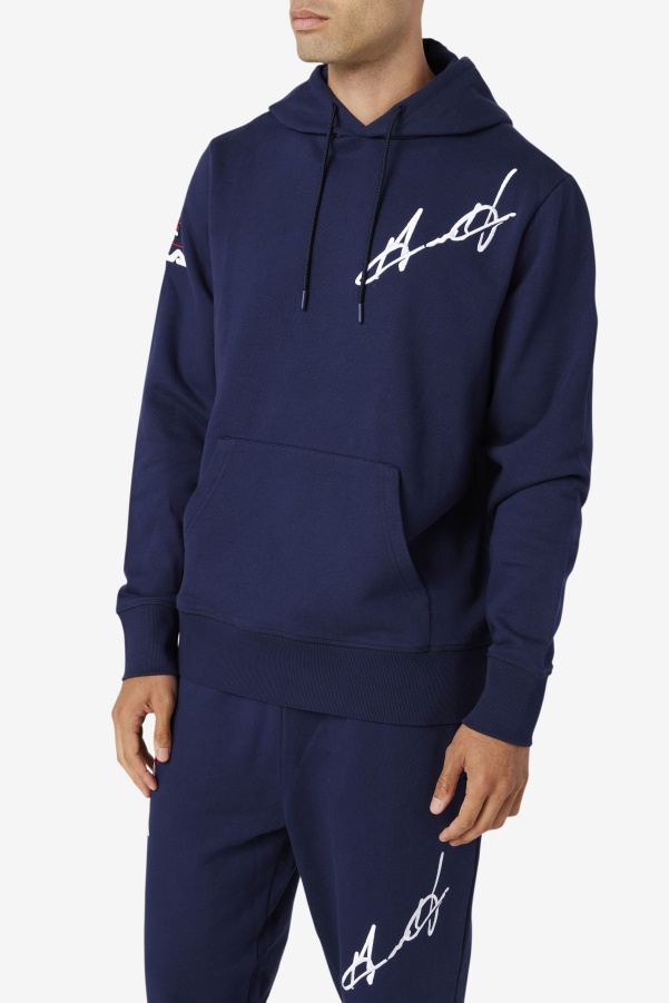Navy Grant Hill Lazarus Hoodie Fila