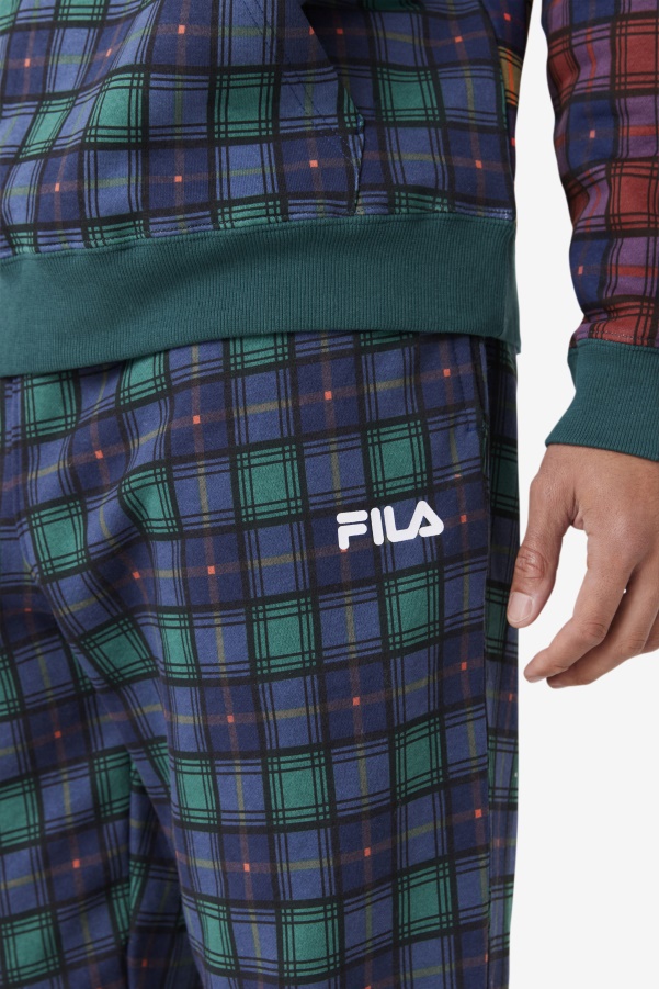Fila Dorm Plaid Jogger June Bug/Rhubarb/Navy