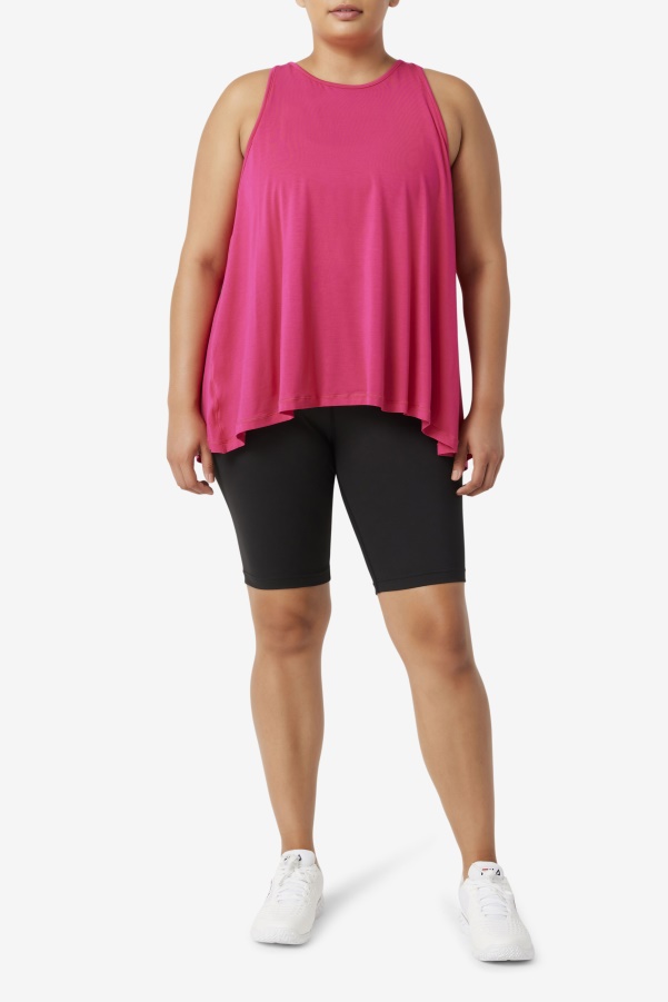 Fi-Lux Open Back Tank Top Bright Pink Fila