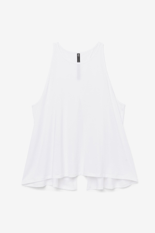 White Fila Fi-Lux Open Back Tank Top