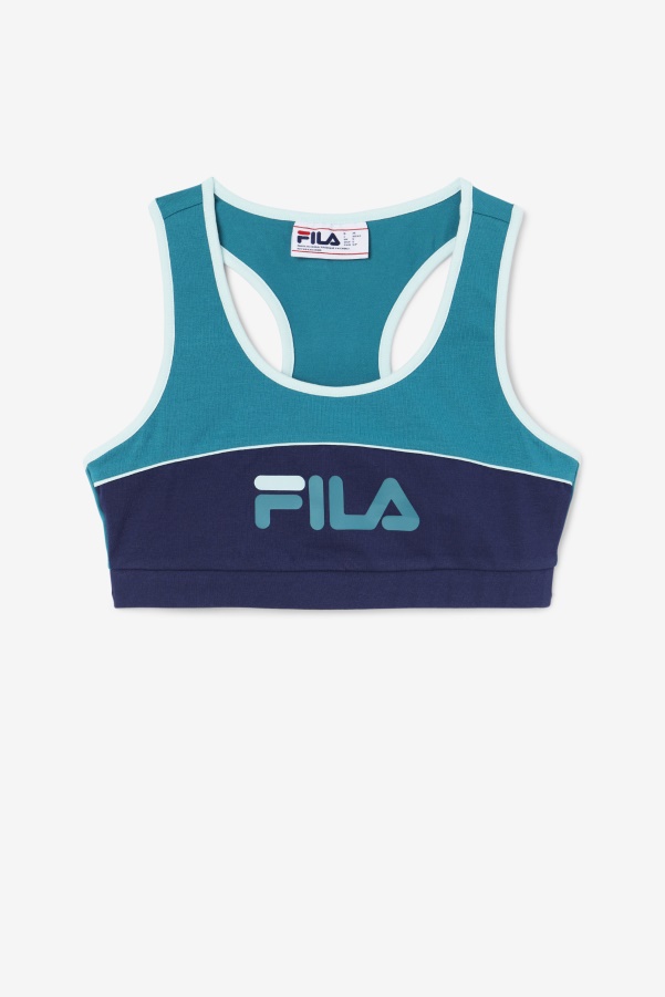 Deep Lake/Navy/Iced Aqua Kairi Bra Top Fila