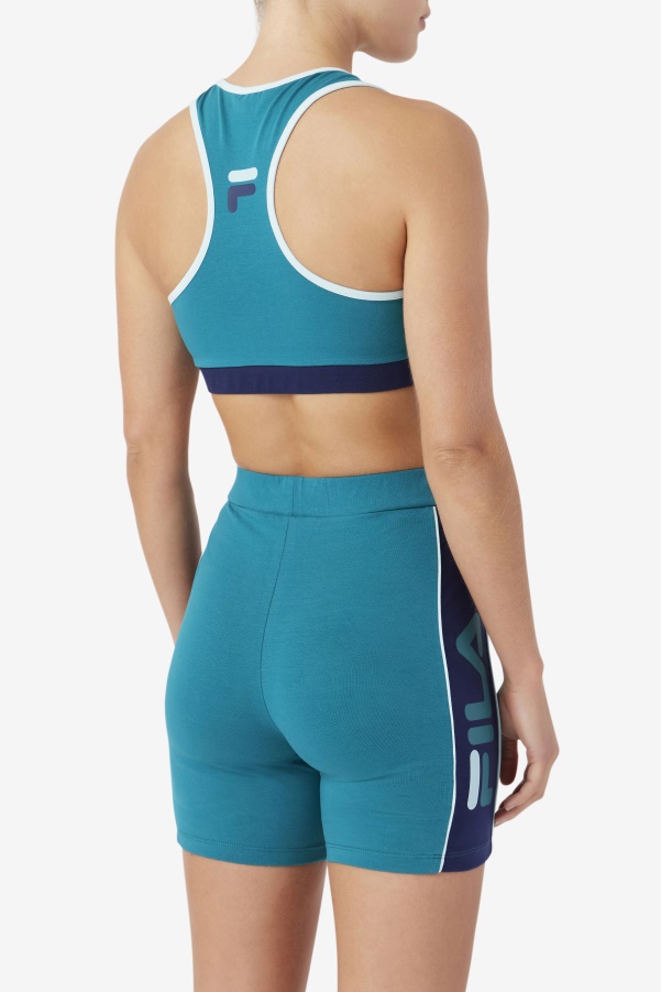 Deep Lake/Navy/Iced Aqua Kairi Bra Top Fila