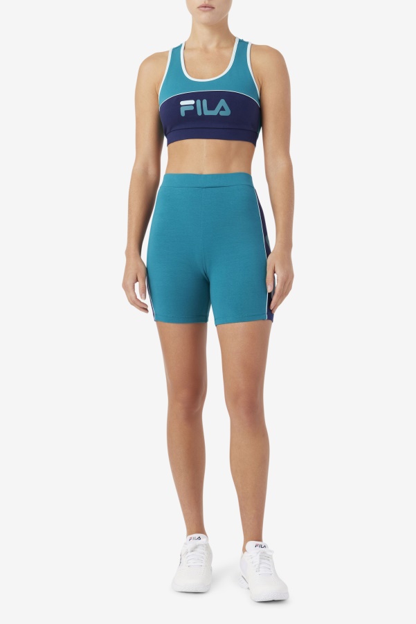 Deep Lake/Navy/Iced Aqua Kairi Bra Top Fila