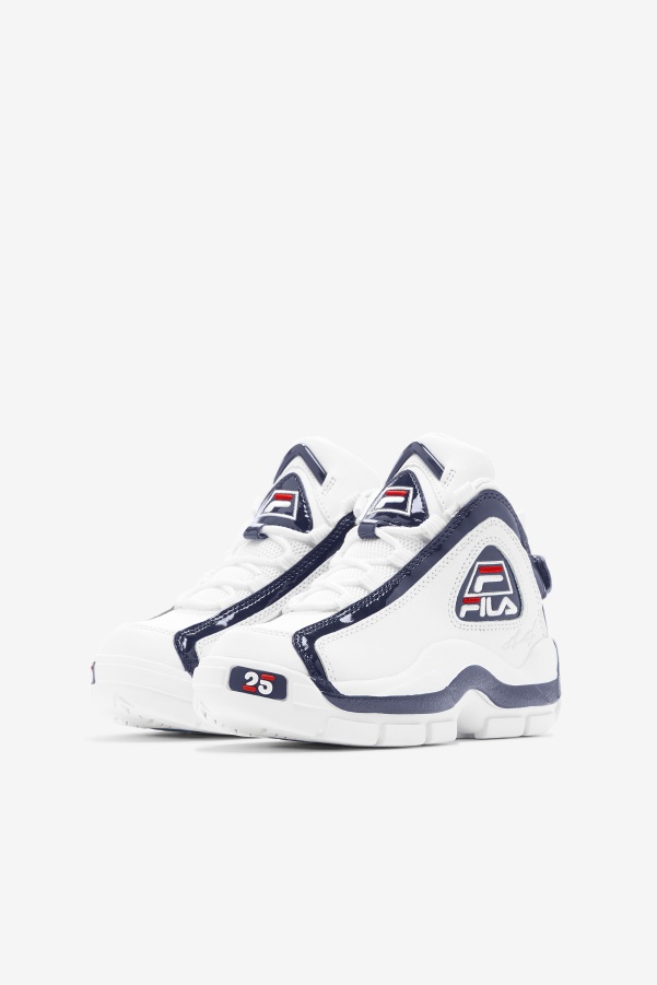 Fila White/Navy/Red Big Kids' Grant Hill 2 25th Anniversary Edition