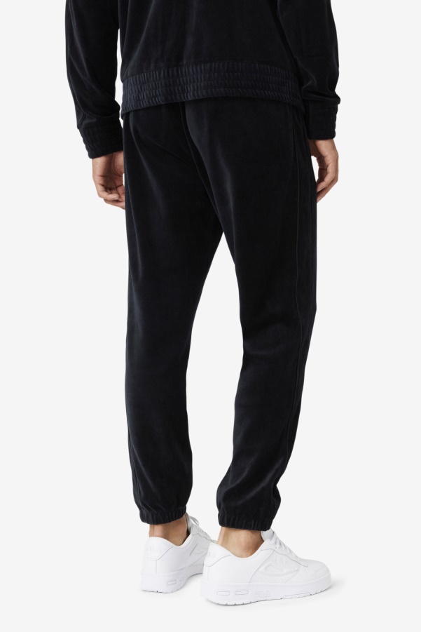 Black Deverall Velour Pant Fila