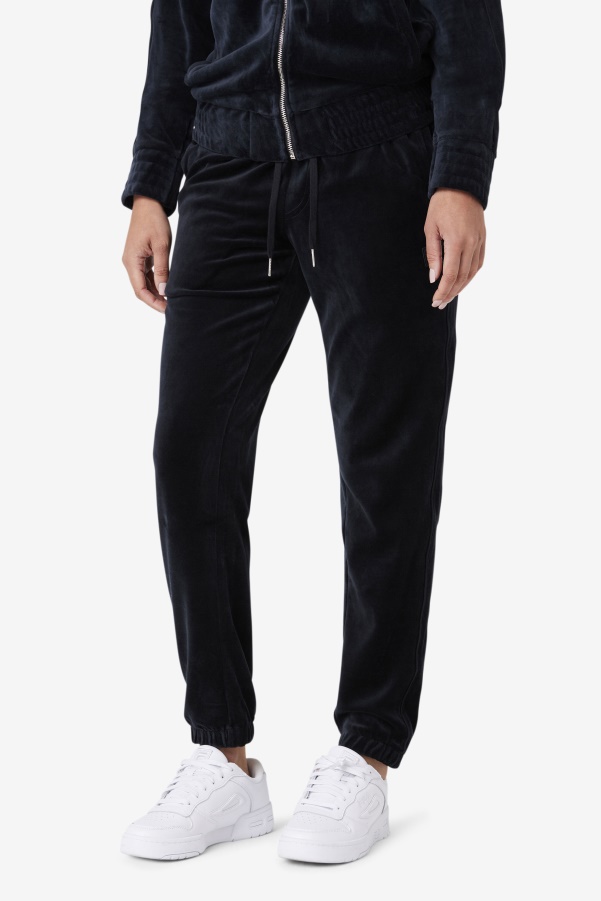 Black Deverall Velour Pant Fila
