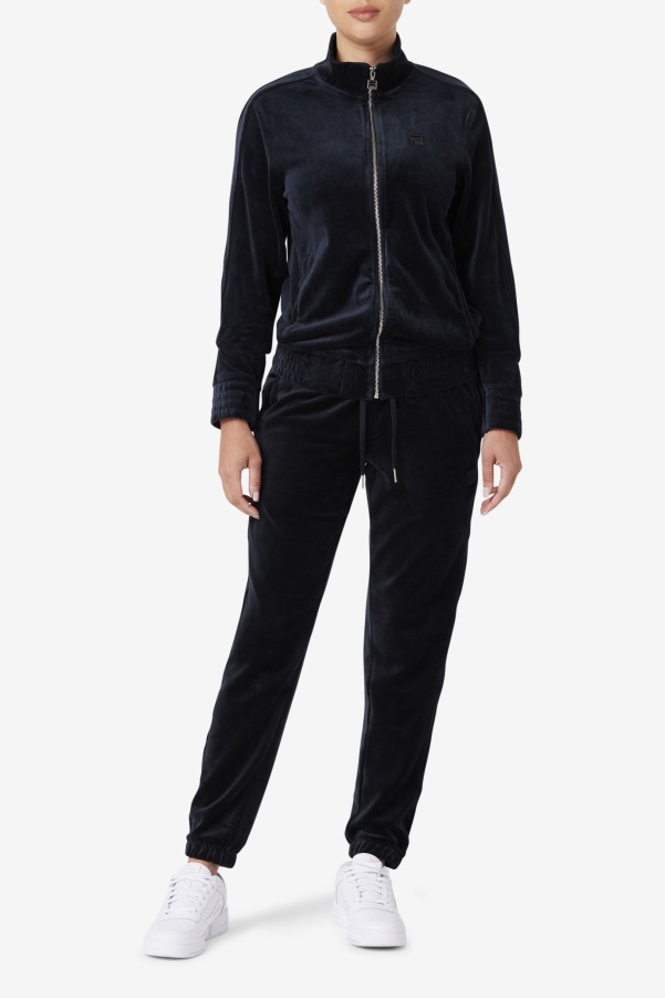 Black Deverall Velour Pant Fila