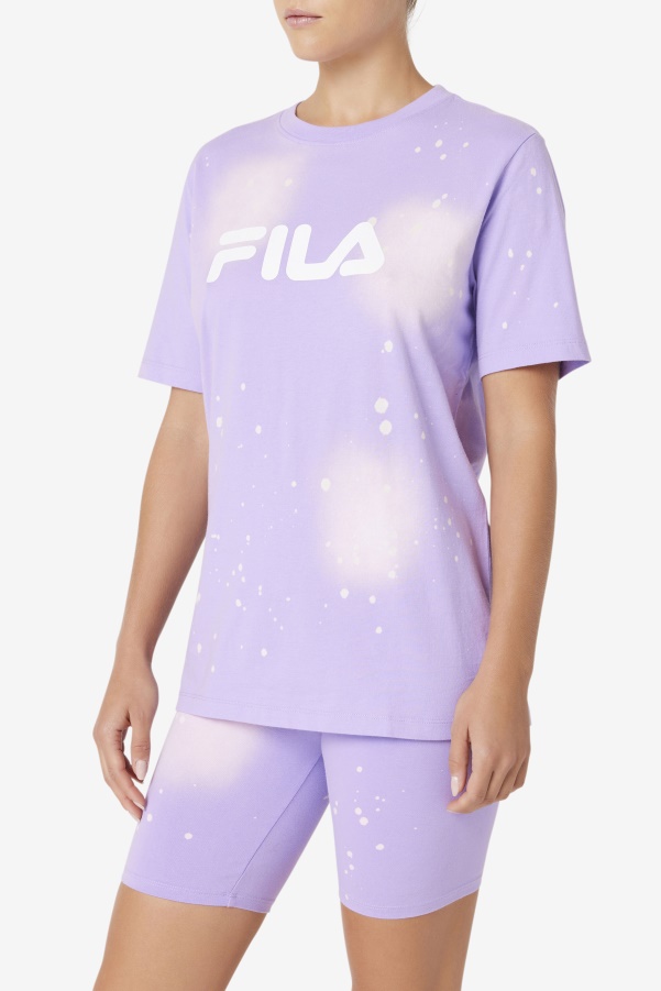Alivia Tie Dye Tee Fila Viola Tie Dye
