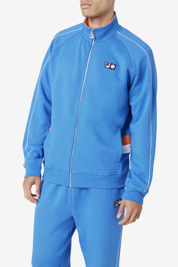 Strong Blue/White/Coral Rose Sutton Track Jacket Fila