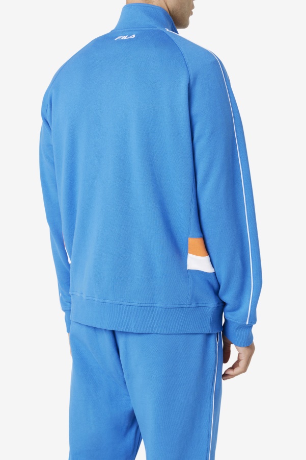 Strong Blue/White/Coral Rose Sutton Track Jacket Fila