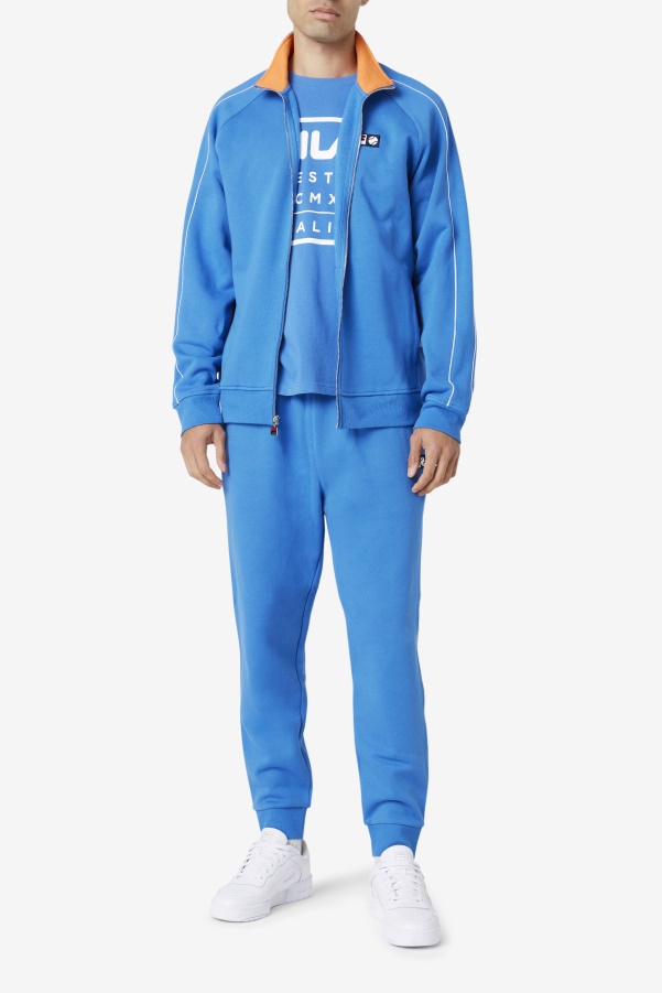 Strong Blue/White/Coral Rose Sutton Track Jacket Fila