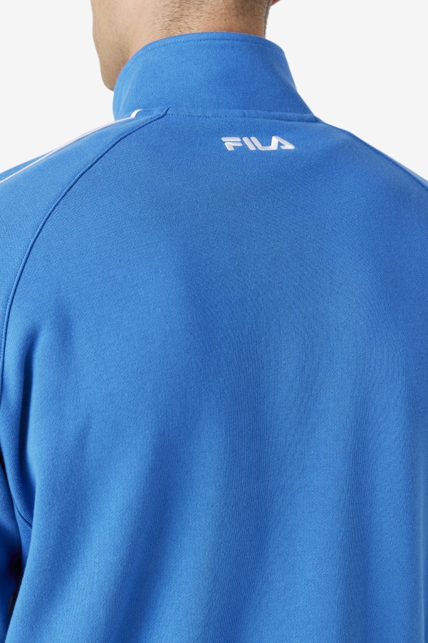 Strong Blue/White/Coral Rose Sutton Track Jacket Fila