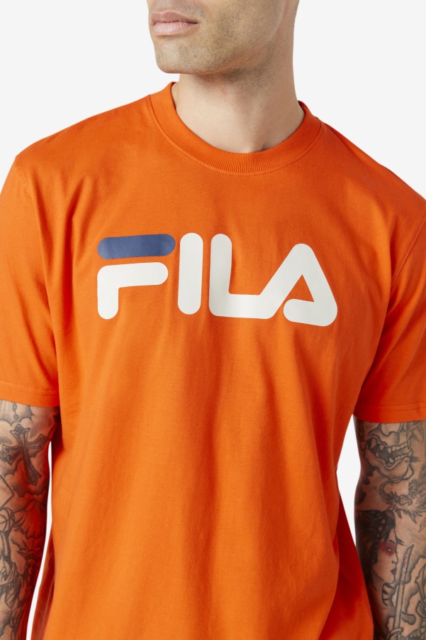 Men's Eagle Tee Cherry Tomato/Stone/Navy Fila