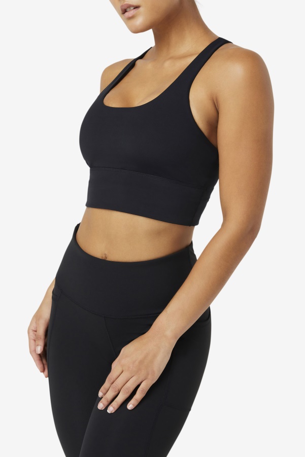 Fila Black Uplift Cross Back Bra Top