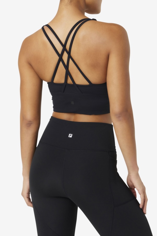Fila Black Uplift Cross Back Bra Top