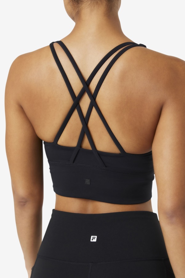 Fila Black Uplift Cross Back Bra Top