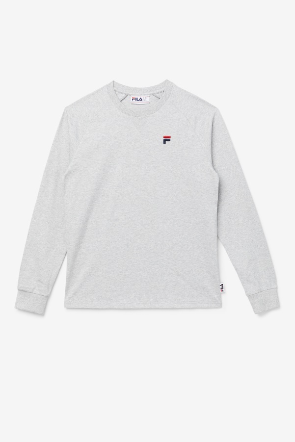 Flynn Long Sleeve Tee Fila Light Grey