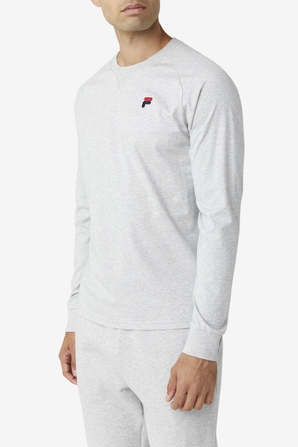 Flynn Long Sleeve Tee Fila Light Grey
