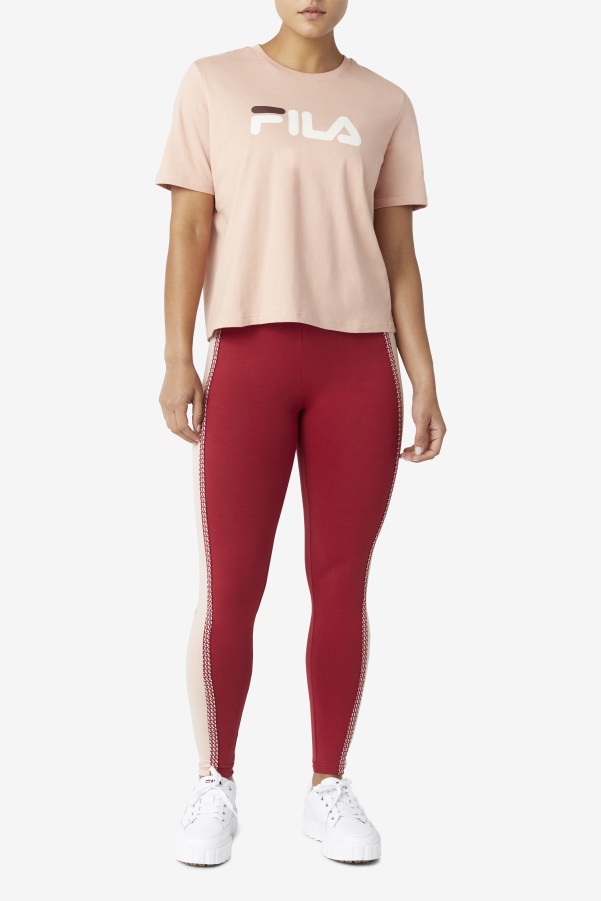Fila miss eagle tee Rose/Turtle Dove/Mahaogany