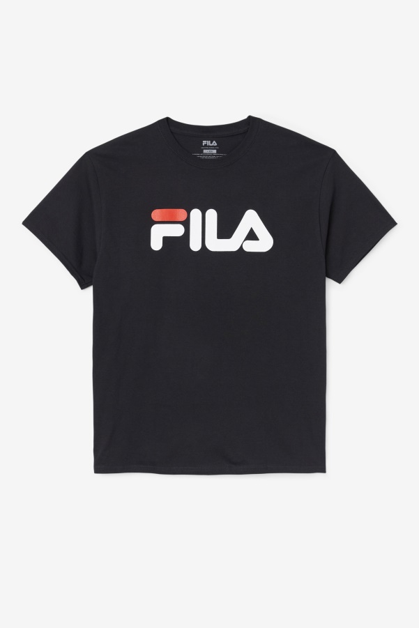 Black/White/Red Fila Men's Logo Tee
