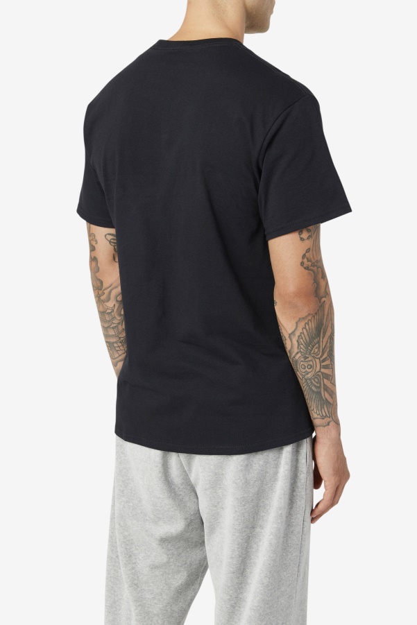 Black/White/Red Fila Men's Logo Tee
