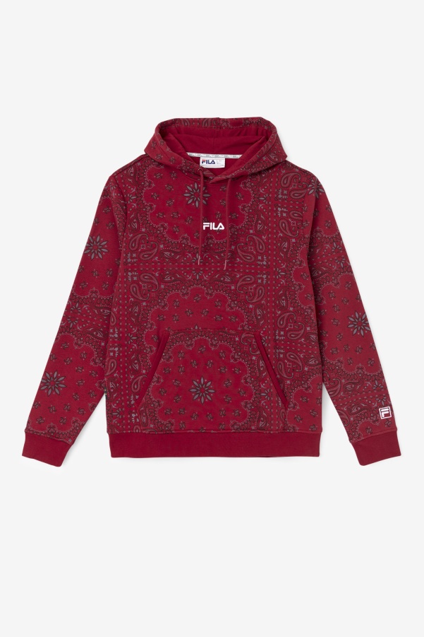Rhubarb/Bandana Print Seneca Hoodie Fila