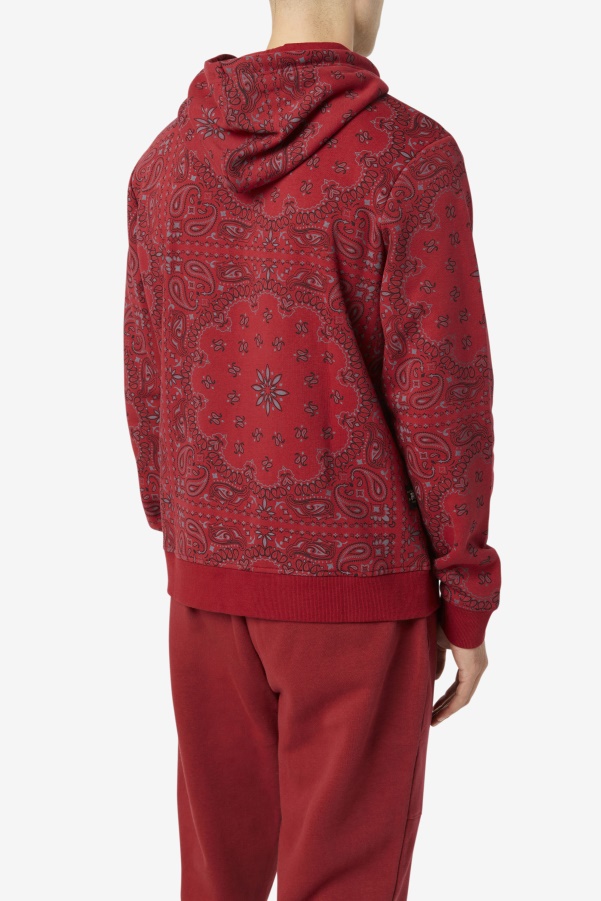 Rhubarb/Bandana Print Seneca Hoodie Fila