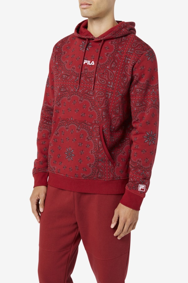 Rhubarb/Bandana Print Seneca Hoodie Fila