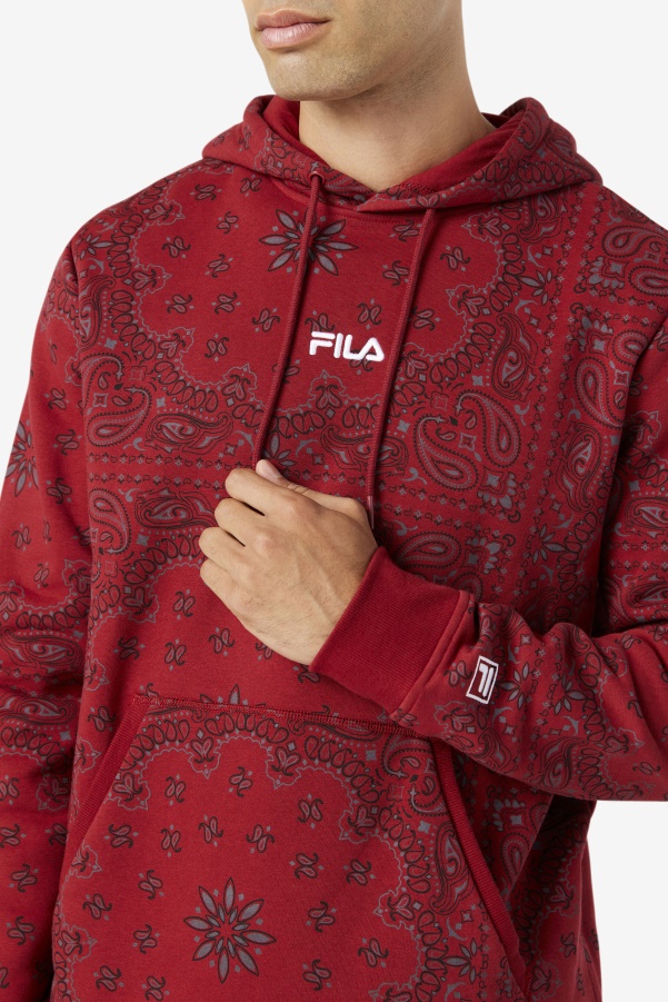 Rhubarb/Bandana Print Seneca Hoodie Fila