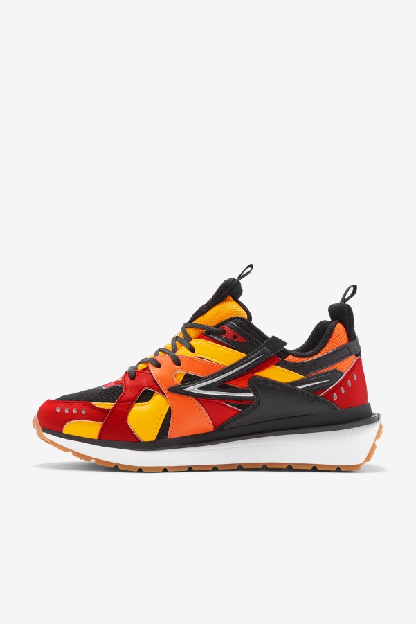 Black/Red/Gold Men's Sandenal Fila
