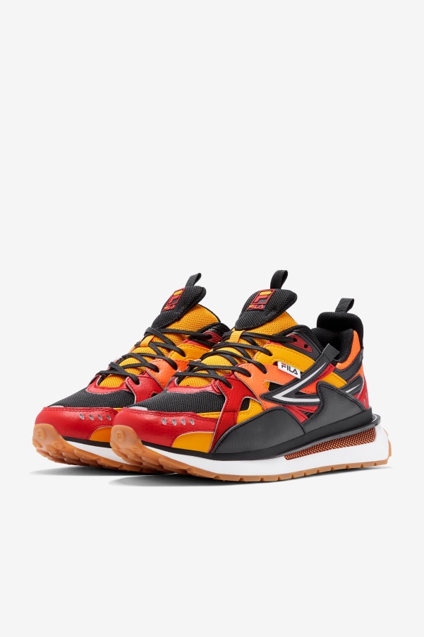 Black/Red/Gold Men's Sandenal Fila