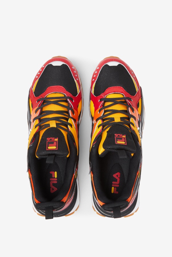 Black/Red/Gold Men's Sandenal Fila