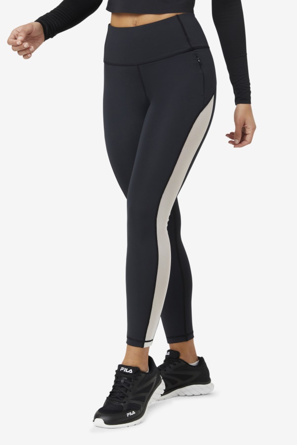 Fila Black/White Forza Contrast 7/8 Leggings
