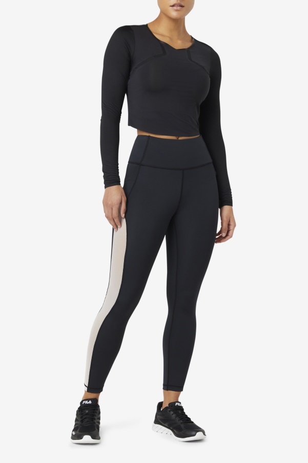 Fila Black/White Forza Contrast 7/8 Leggings