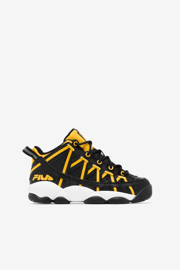 Fila Big Kids' Stackhouse Spaghetti Black/Lemon/White