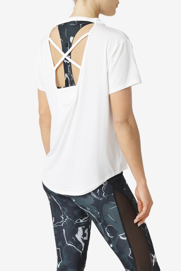 Fi-Lux Short Sleeve Top White Fila