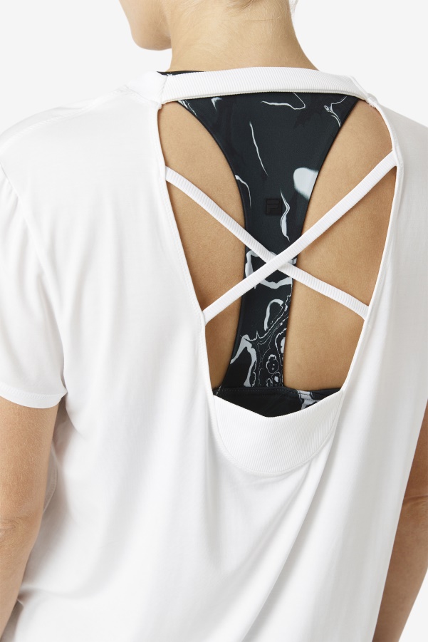 Fi-Lux Short Sleeve Top White Fila